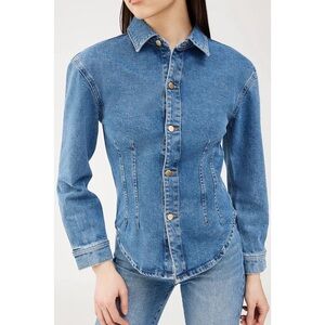 DL1961 Zita Denim Shirt In Vista Size XS